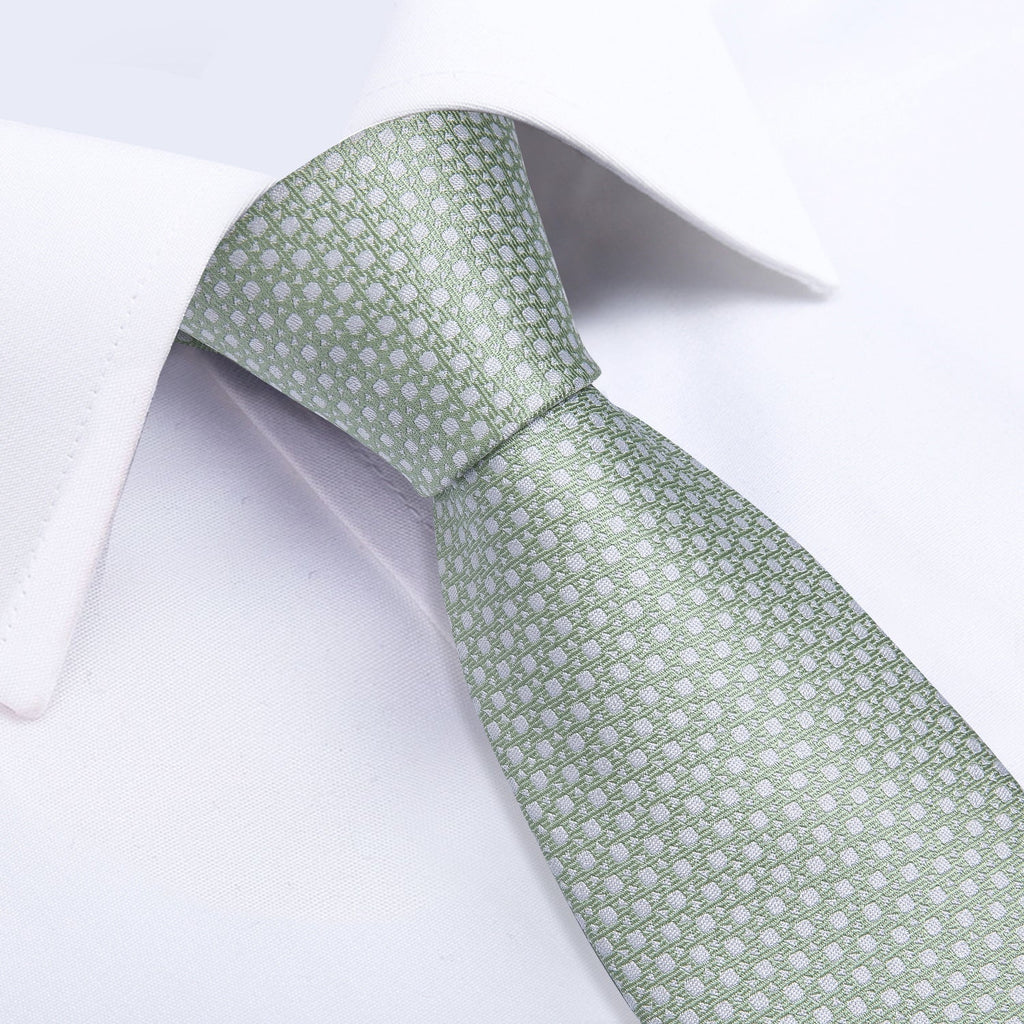 GentCrest Green Floral Tie Hanky Cufflinks Set - Image 5