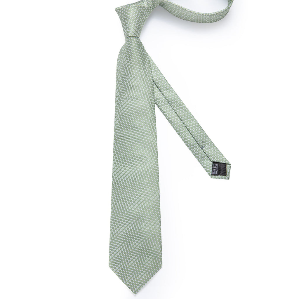 GentCrest Green Floral Tie Hanky Cufflinks Set - Image 3