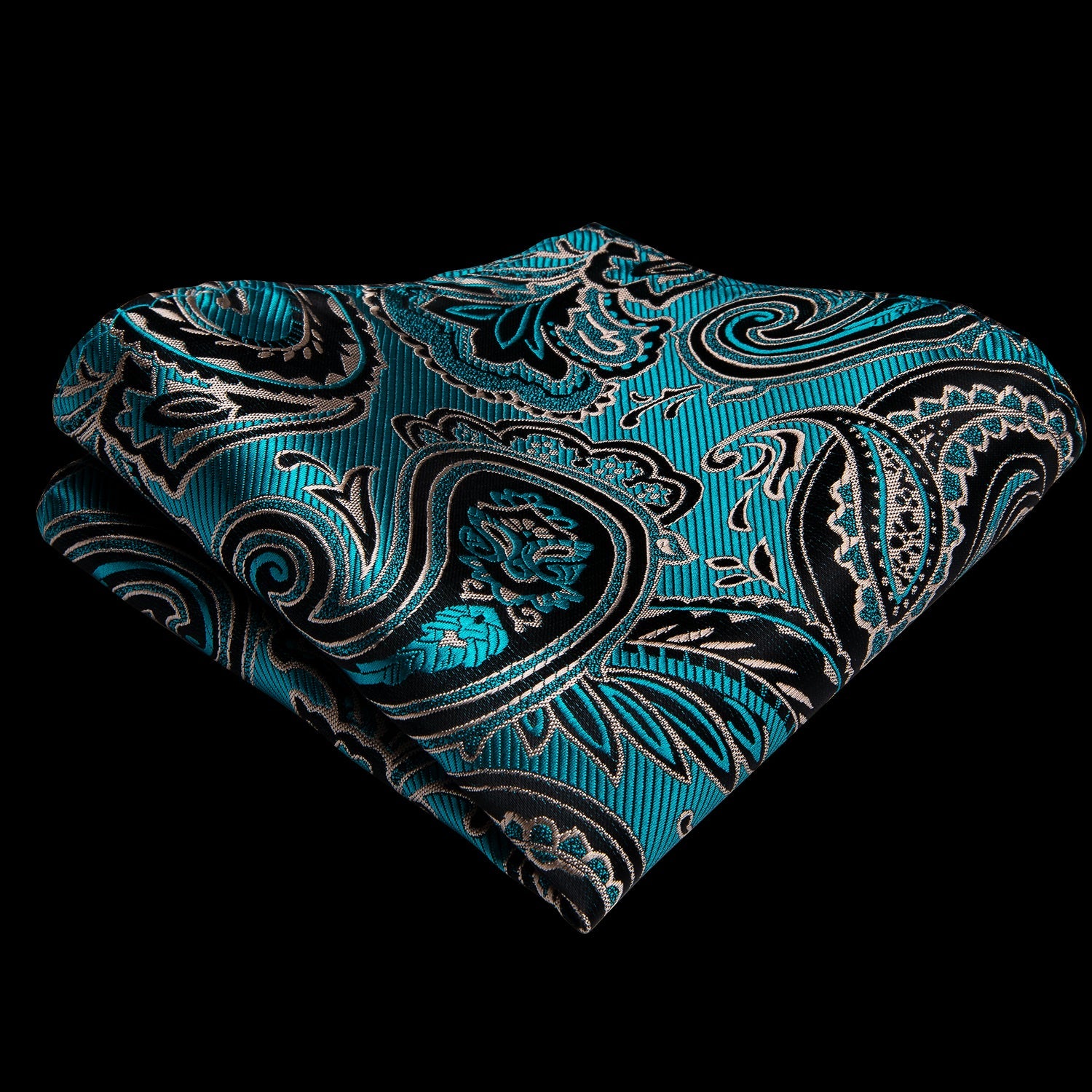 GentCrest Blue Paisley Tie with Accessories - Image 6