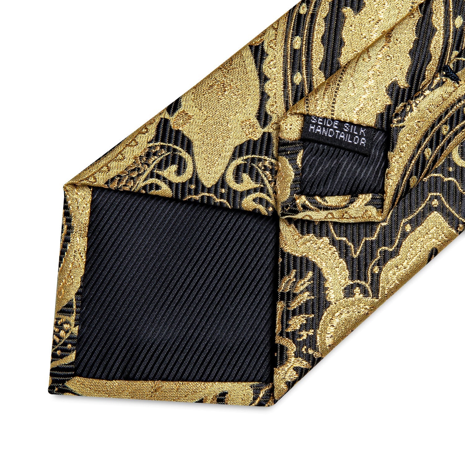 GentCrest Black Paisley Tie Hanky Cufflinks Set - Image 7