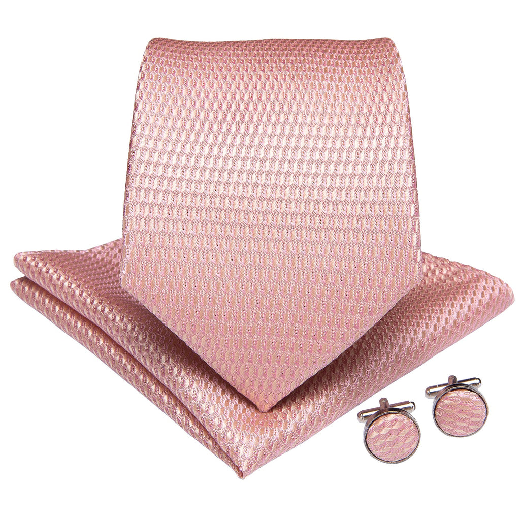 GentCrest Red Textured Tie Hanky Cufflinks Set - Image 2