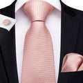 GentCrest Red Textured Tie Hanky Cufflinks Set - Image 1