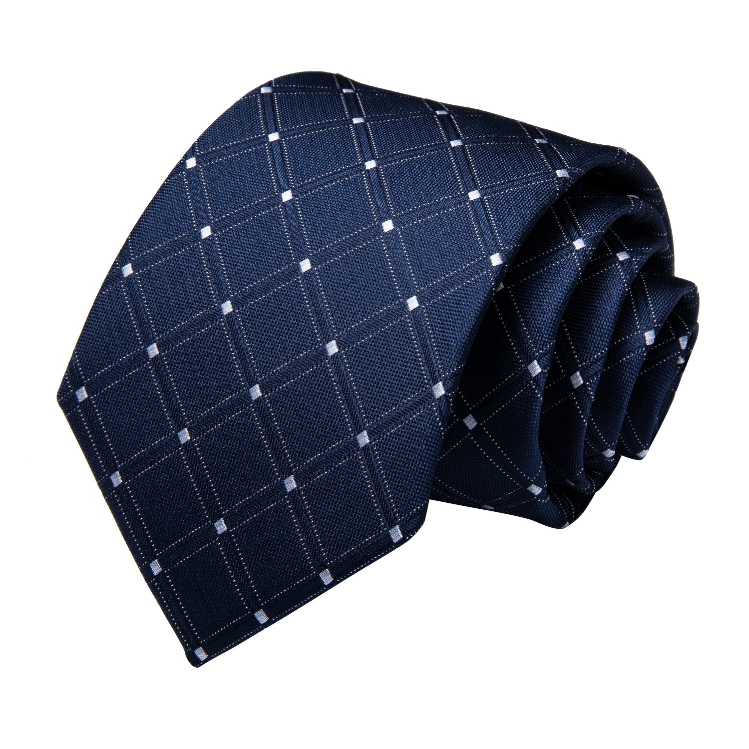 GentCrest Blue Plaid Tie Hanky Cufflinks Set - Image 3