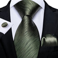 GentCrest Purple Striped Tie Hanky Cufflinks Set - Image 6