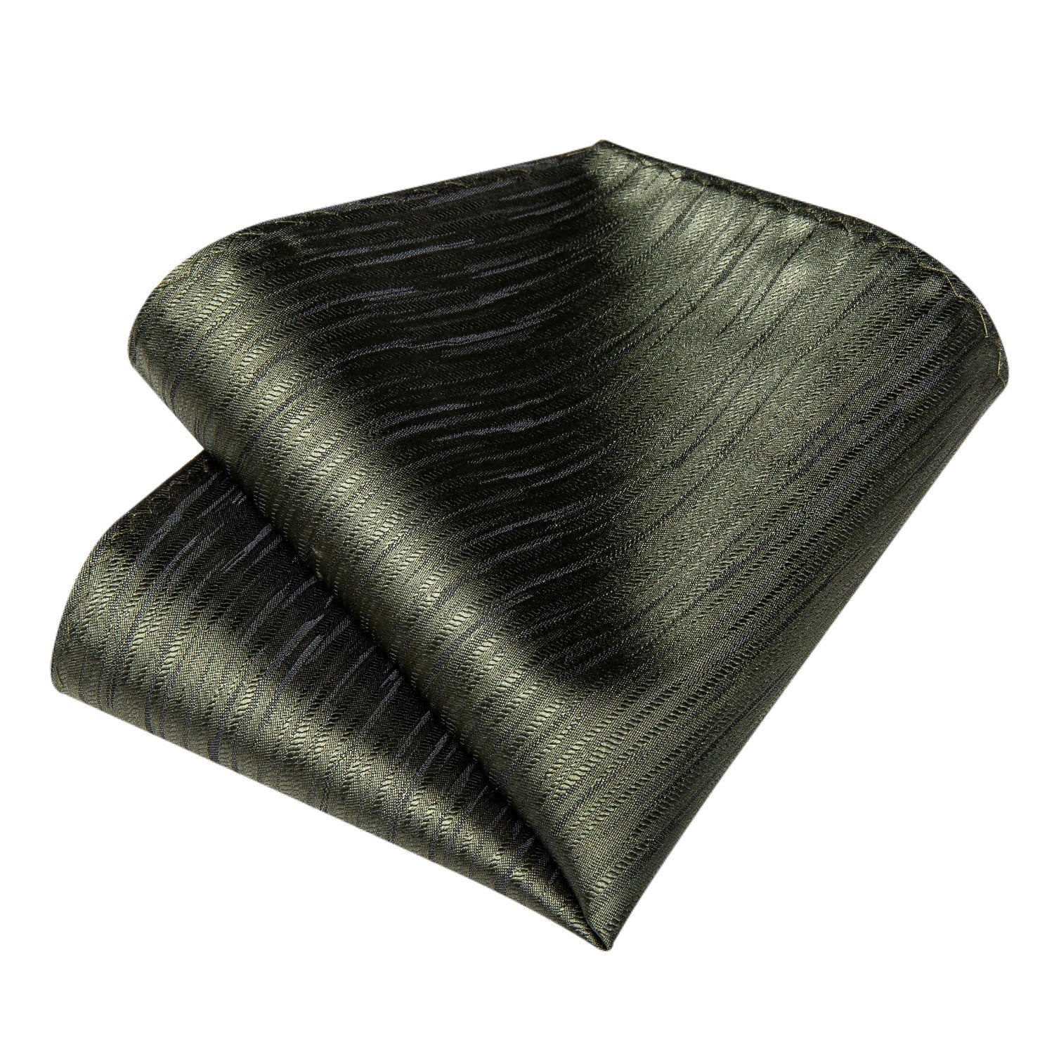 GentCrest Green Striped Tie with Rings - Image 5