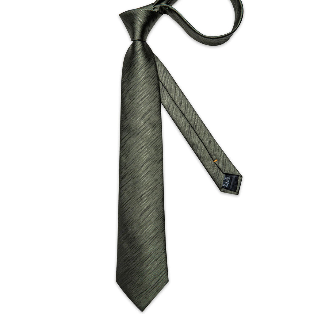 GentCrest Green Striped Tie with Rings - Image 6