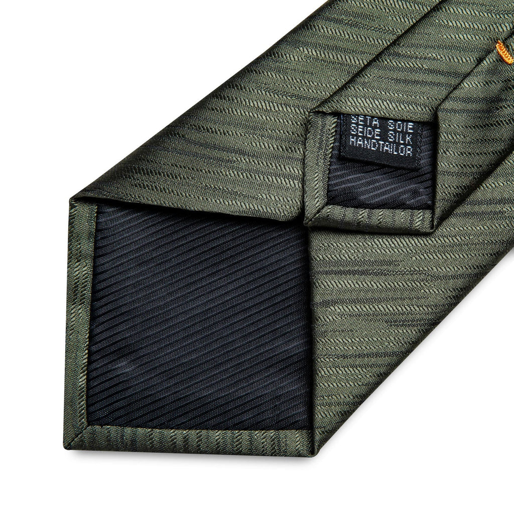 GentCrest Green Striped Tie with Rings - Image 7
