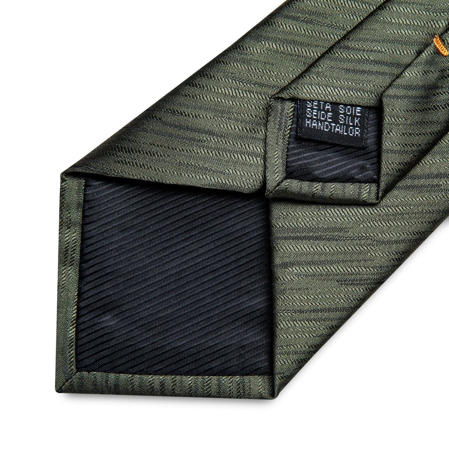 GentCrest Green Striped Tie with Rings - Image 7