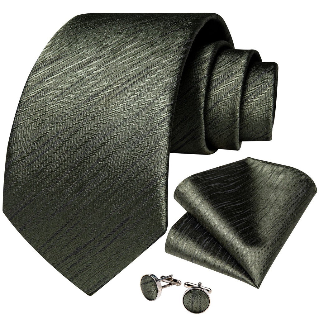 GentCrest Purple Striped Tie Hanky Cufflinks Set - Image 7