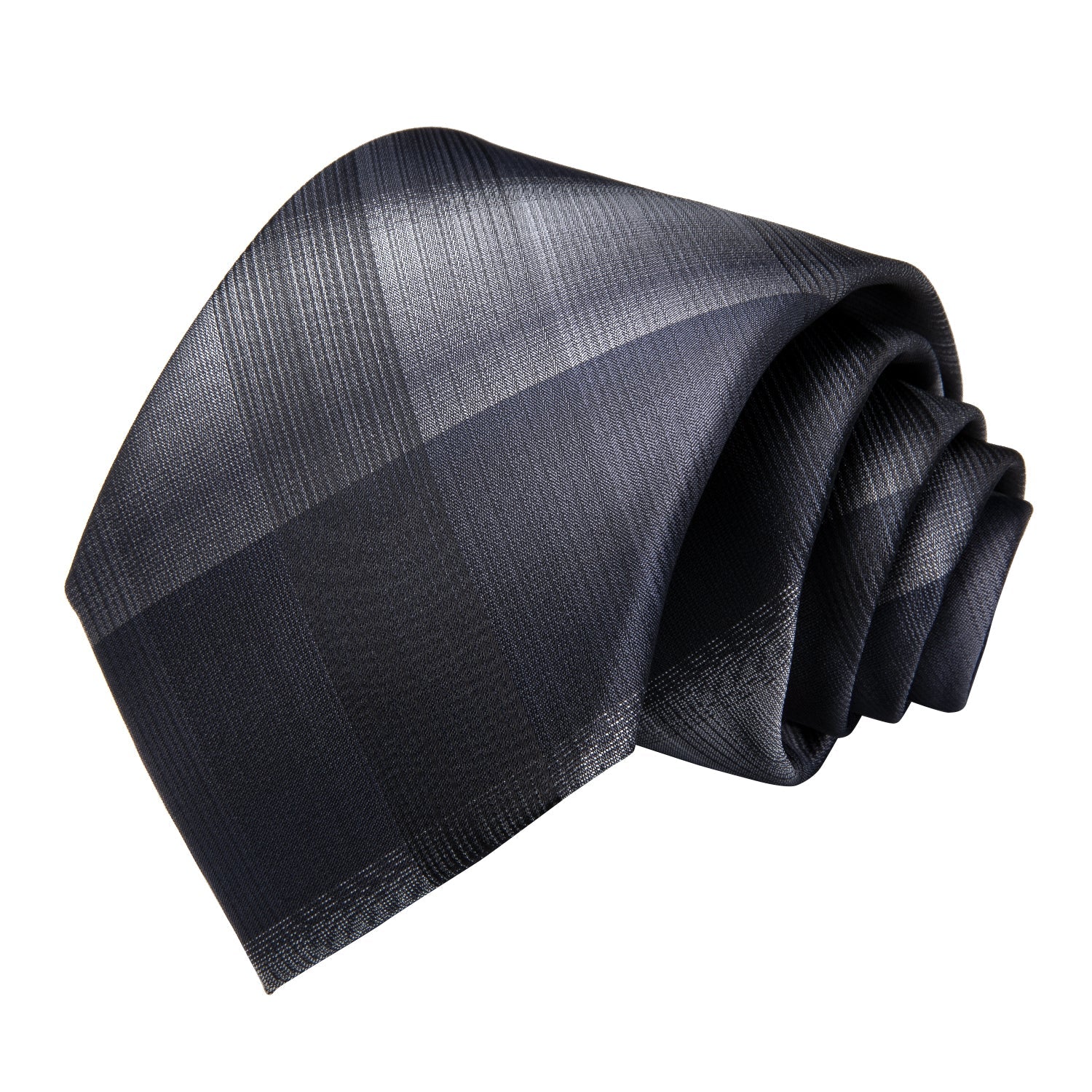 GentCrest Blue Plaid Tie Hanky Cufflinks Set - Image 3