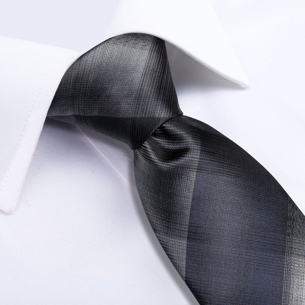GentCrest Blue Plaid Tie Hanky Cufflinks Set - Image 4