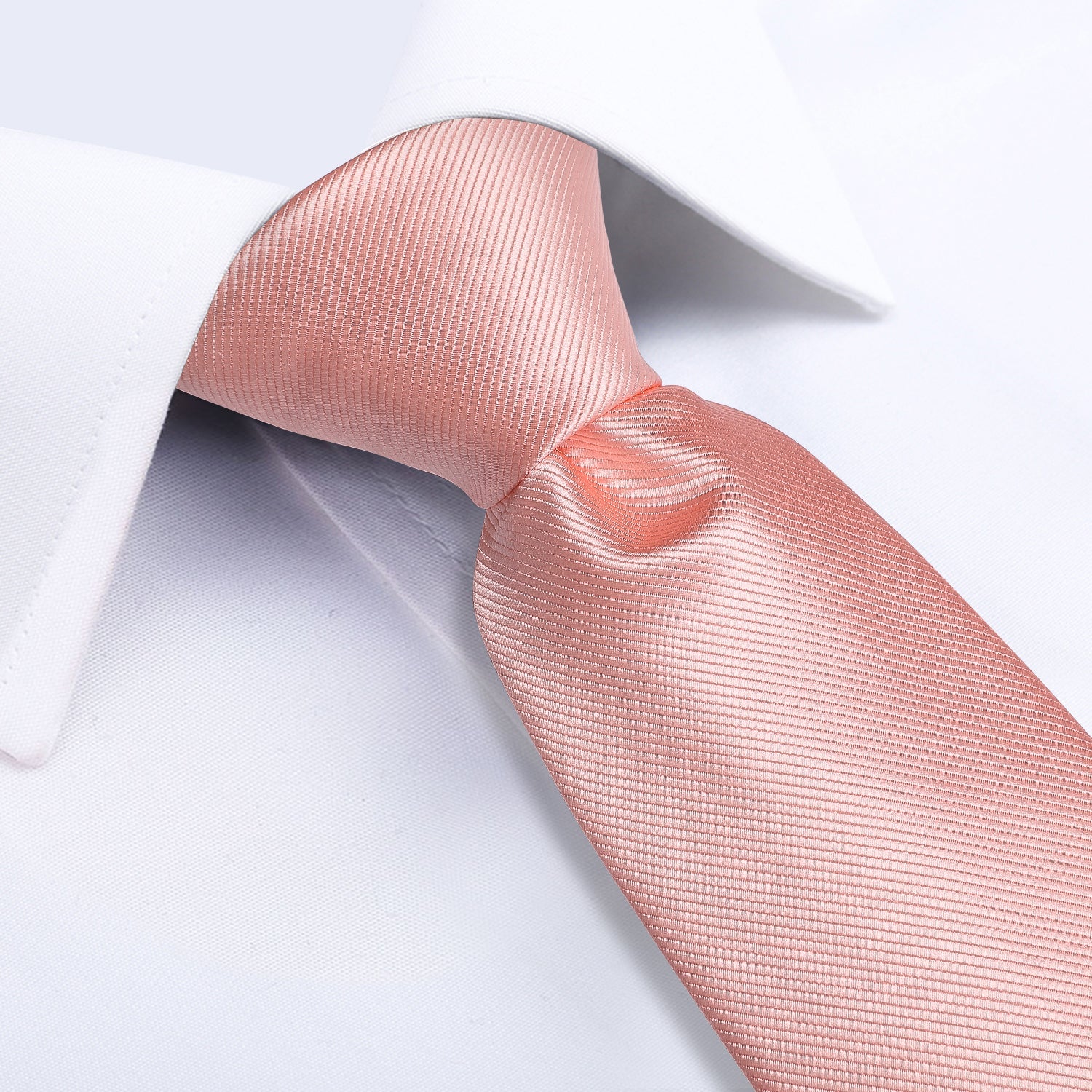 GentCrest Pink Solid Tie Hanky Cufflinks Set - Image 4