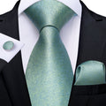 GentCrest Blue Solid Tie Hanky Cufflinks Set - Image 1