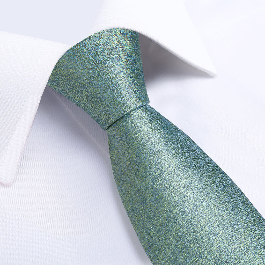 Light Green Silk Tie Set - GentCrest - View 4