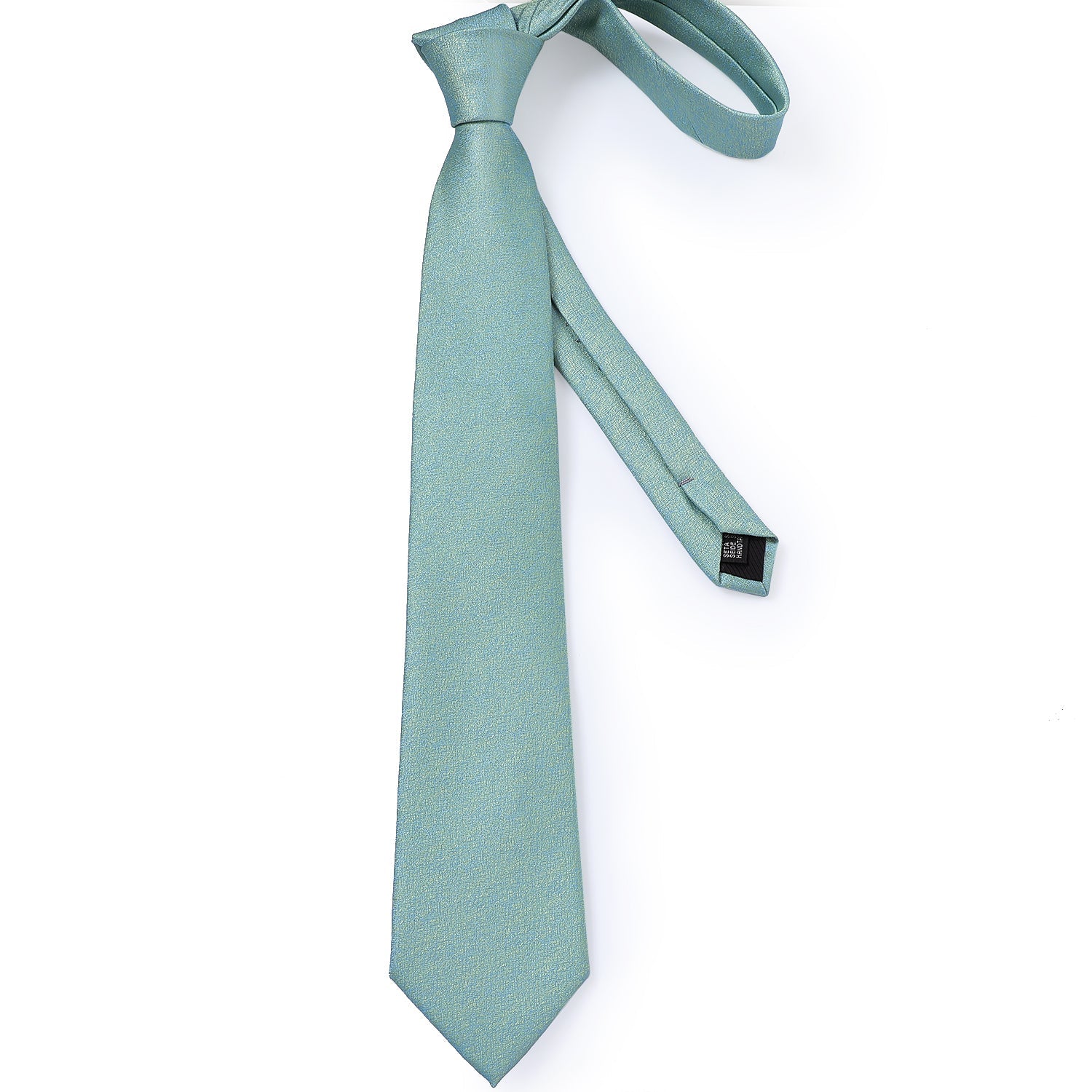 GentCrest Blue Textured Tie with Lapel Pin - Image 3