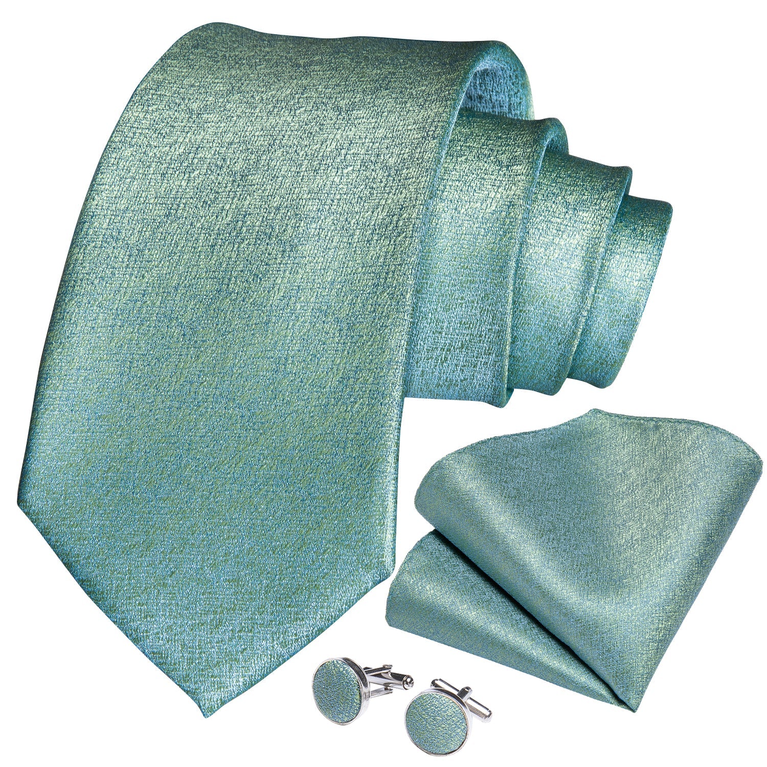 GentCrest Blue Textured Tie with Lapel Pin - Image 2