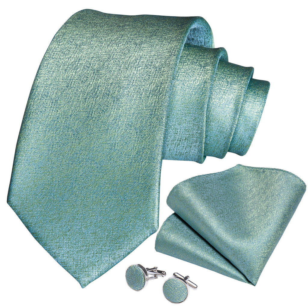 GentCrest Blue Solid Tie with Lapel Pin - Image 3