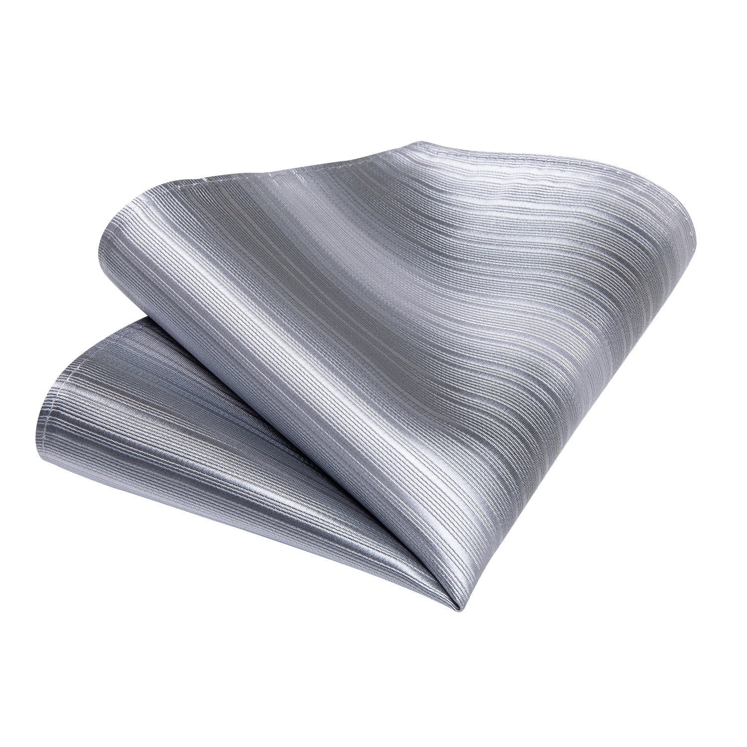 GentCrest Grey Striped Tie Hanky Cufflinks Set - Image 6