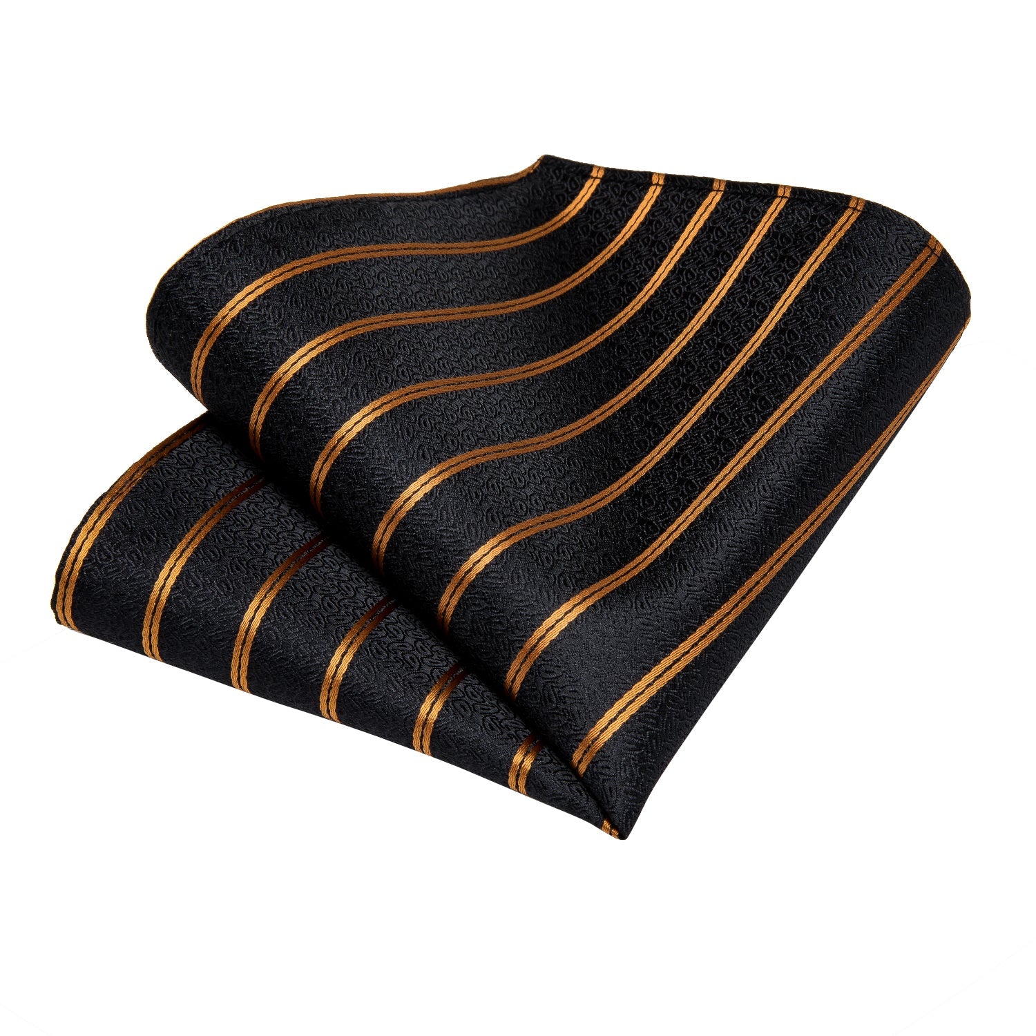 GentCrest Black Paisley Tie Hanky Cufflinks Set - Image 5