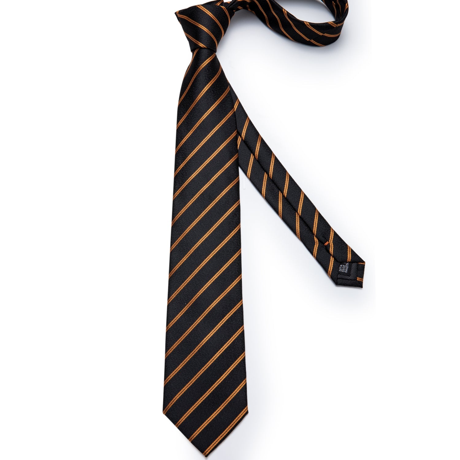 GentCrest Black Paisley Tie Hanky Cufflinks Set - Image 2