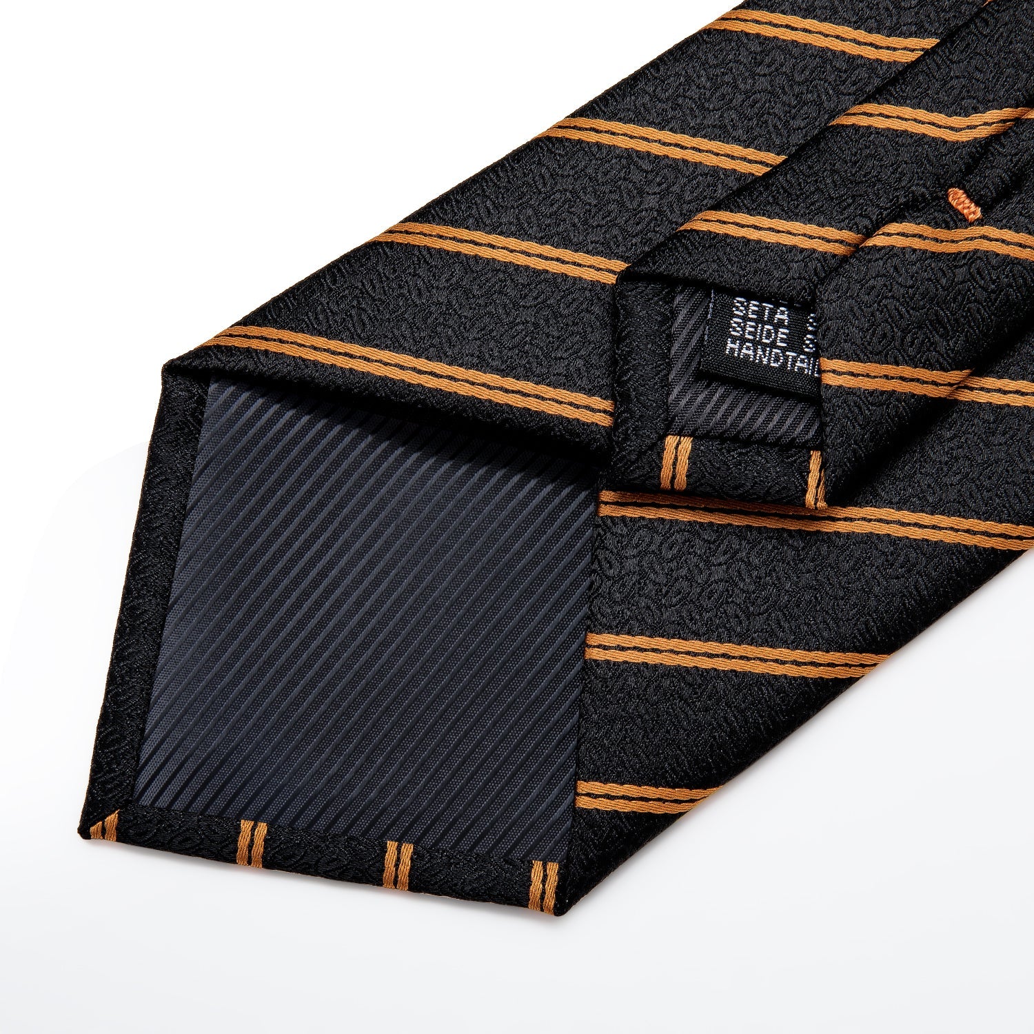 GentCrest Black Paisley Tie Hanky Cufflinks Set - Image 4