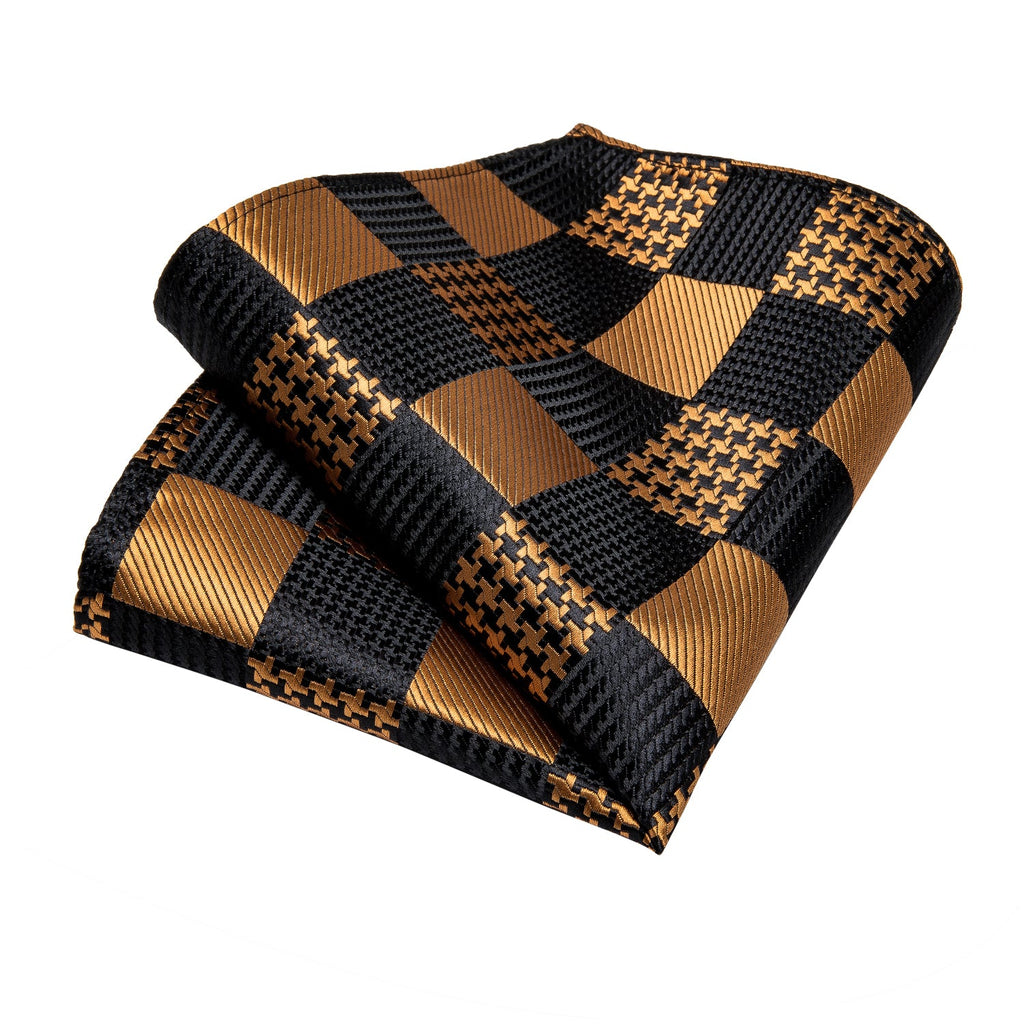 GentCrest Black Plaid Tie Hanky Cufflinks Set - Image 6
