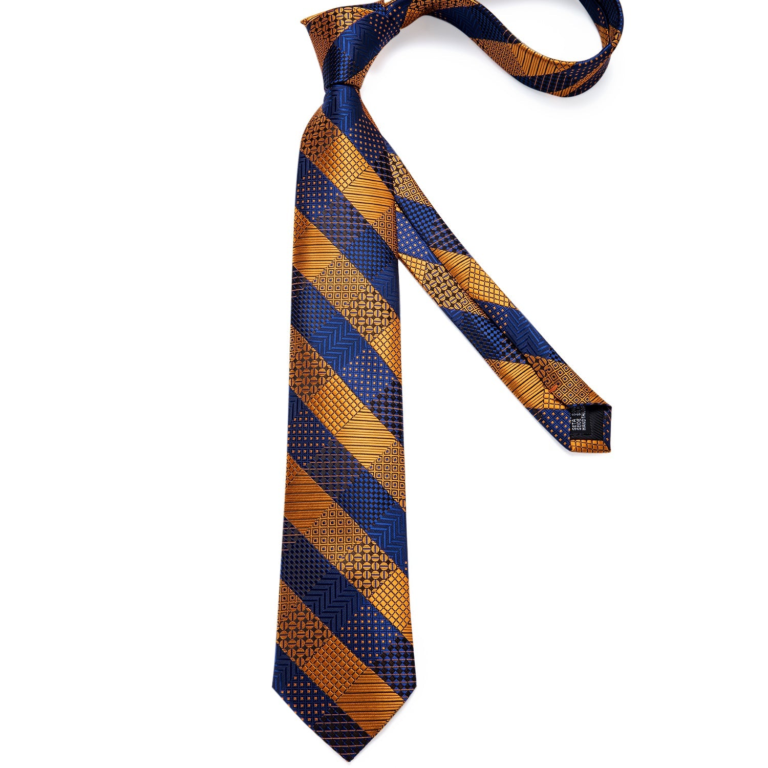 GentCrest Blue Striped Tie with Rings - Image 4