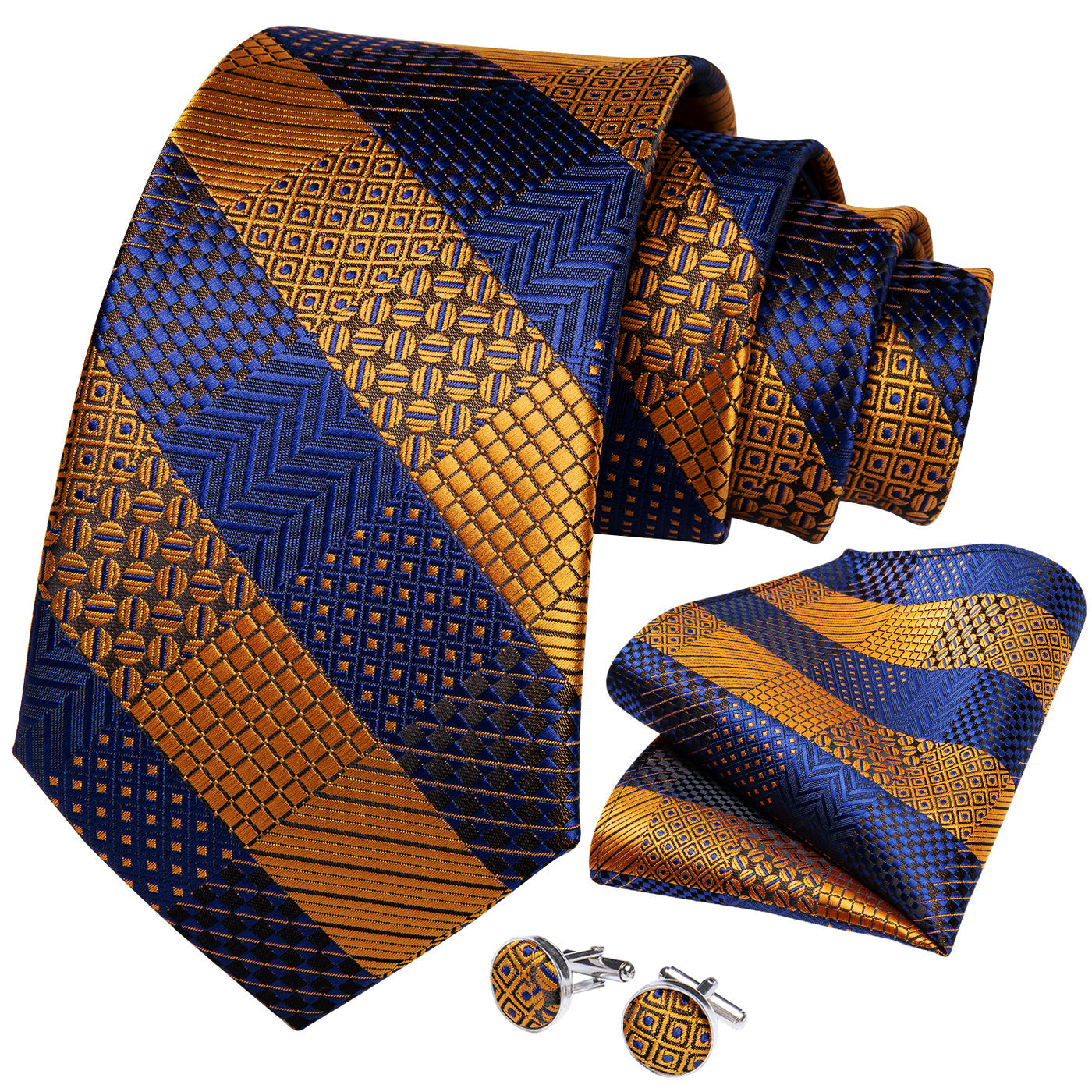 GentCrest Blue Checkered Tie Sets - Image 3