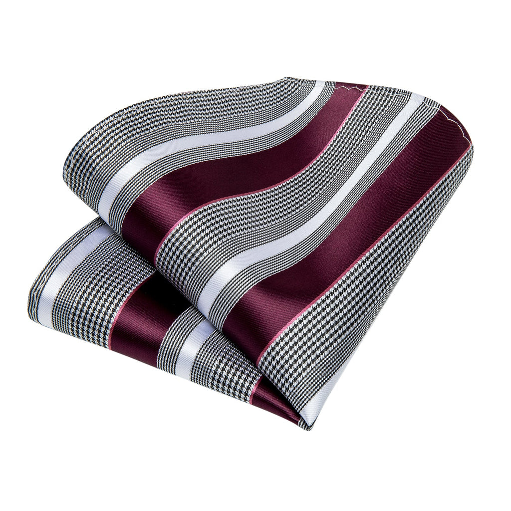 GentCrest Grey Striped Tie with Rings - Image 7