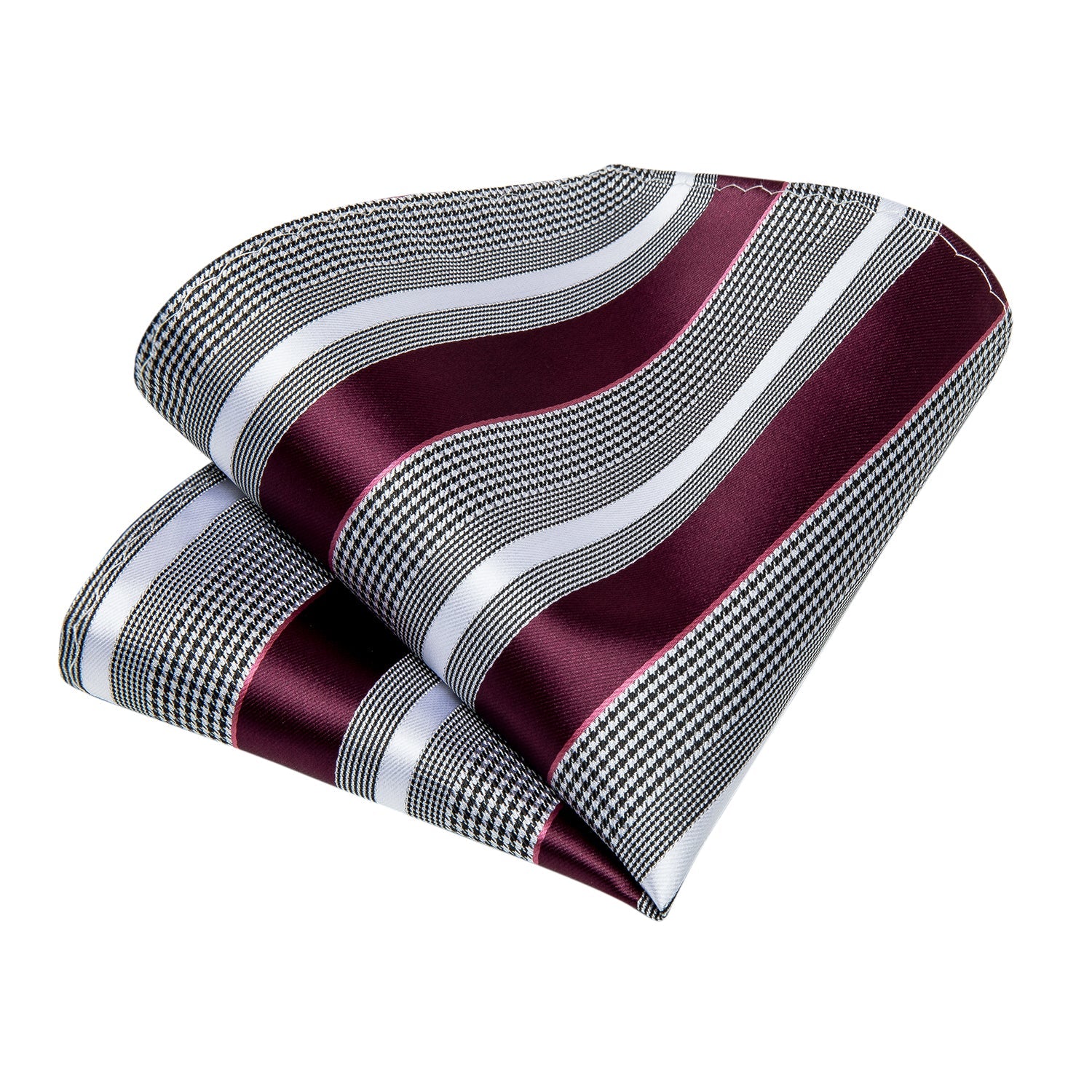GentCrest Grey Striped Tie with Rings - Image 7