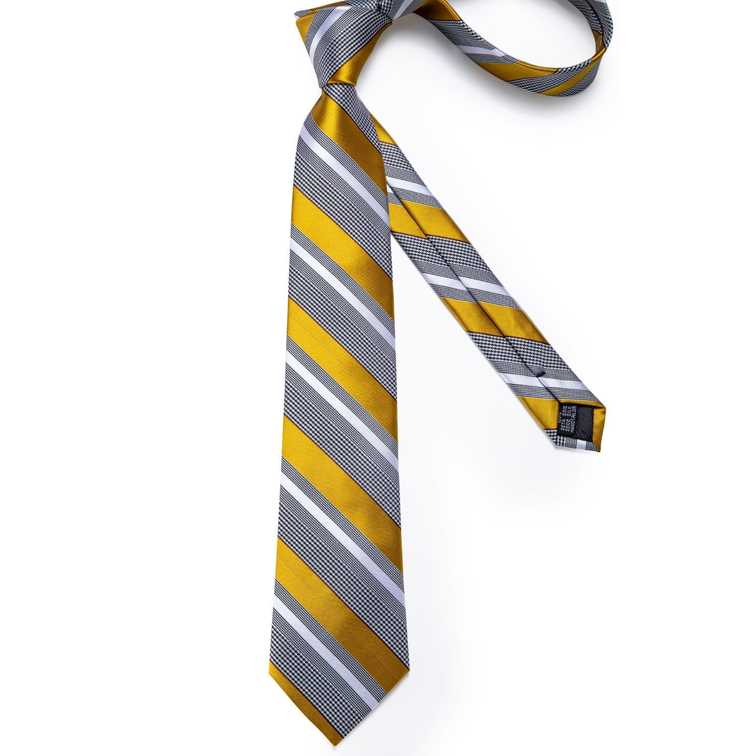 GentCrest Gold Striped Tie with Accessories - Image 4
