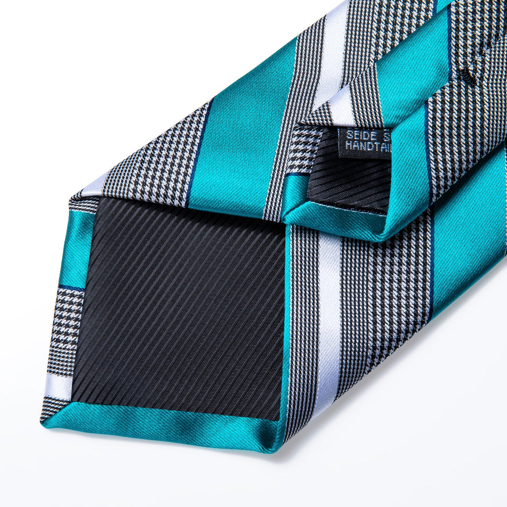 GentCrest Grey Striped Tie Hanky Cufflinks Set - Image 11