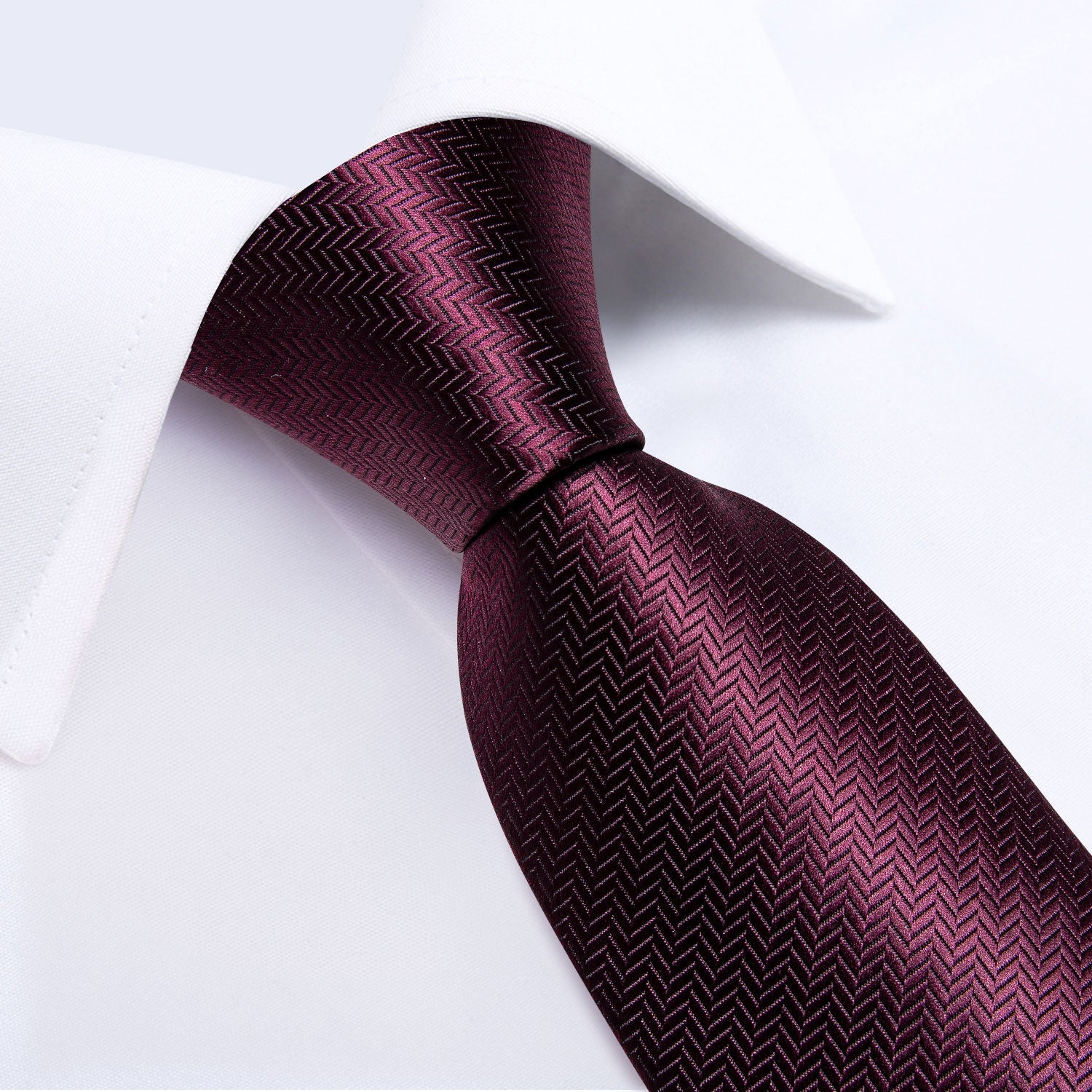 GentCrest Burgundy Striped Tie Hanky Cufflinks Set - Image 2