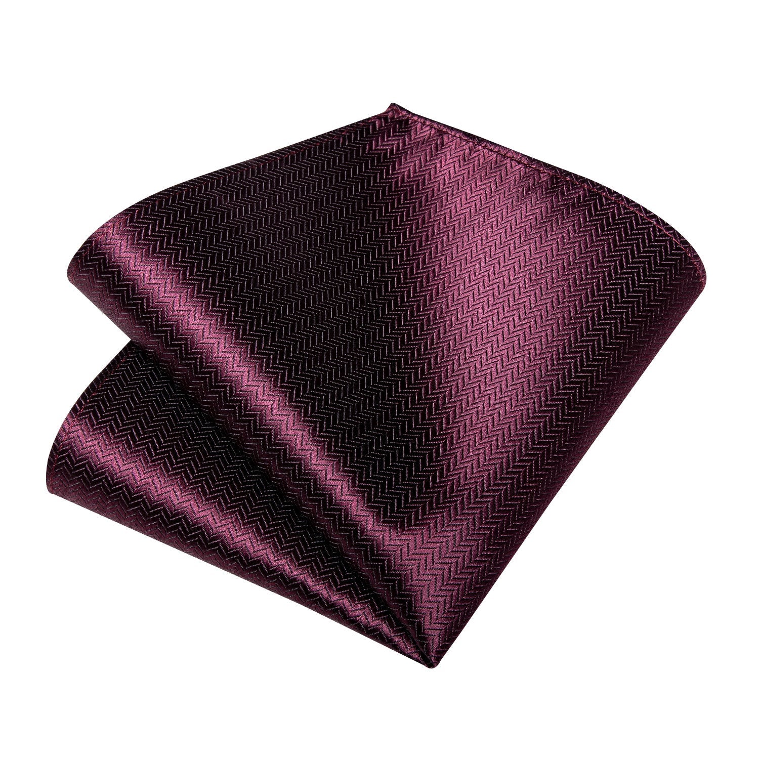 GentCrest Burgundy Striped Tie Hanky Cufflinks Set - Image 4