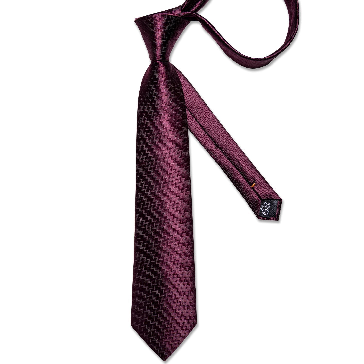GentCrest Burgundy Striped Tie Hanky Cufflinks Set - Image 3