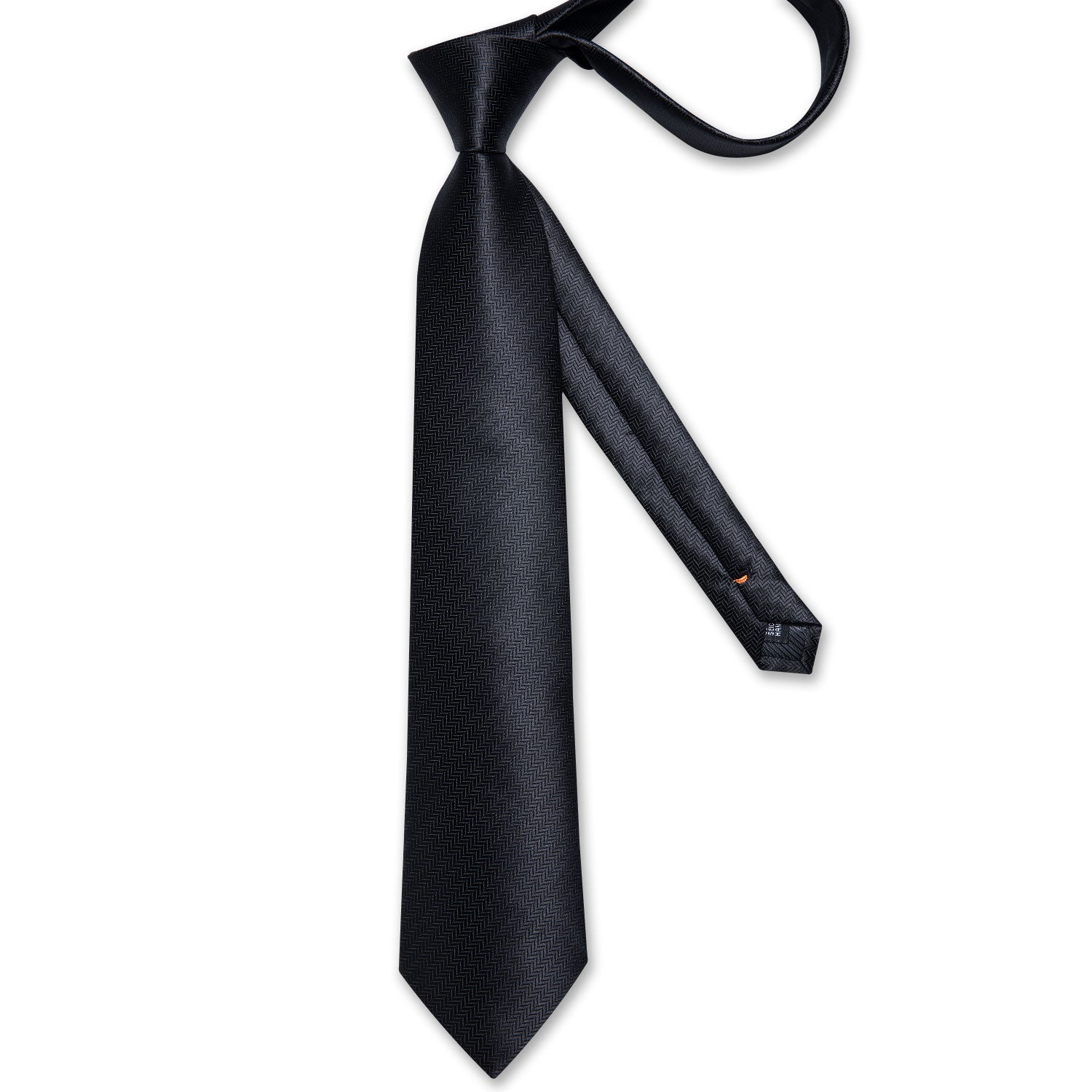 GentCrest Black Solid Tie Hanky Cufflinks Set - Image 3