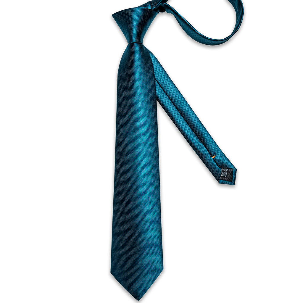 GentCrest Blue Solid Tie with Rings - Image 7