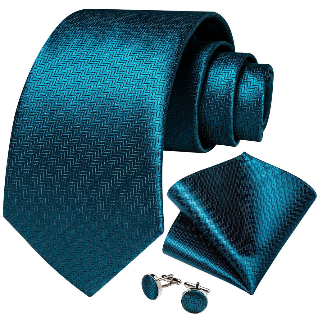 GentCrest Blue Solid Tie with Rings - Image 4