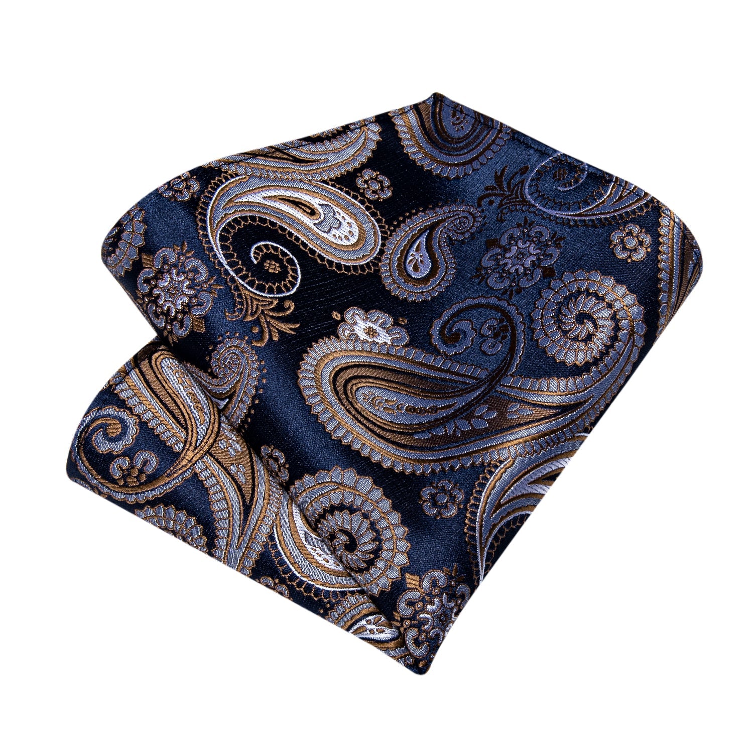 GentCrest Blue Paisley Tie Hanky Cufflinks Set - Image 2