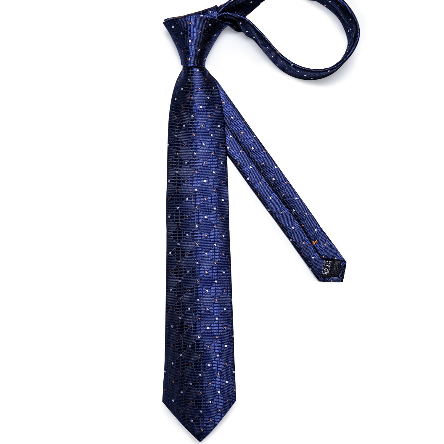 GentCrest Blue Plaid Tie Hanky Cufflinks Set - Image 5