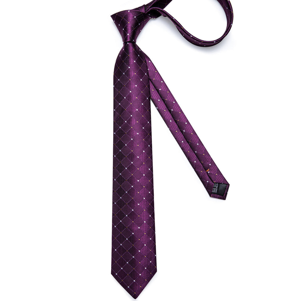 GentCrest Purple Plaid Tie Sets - Image 4