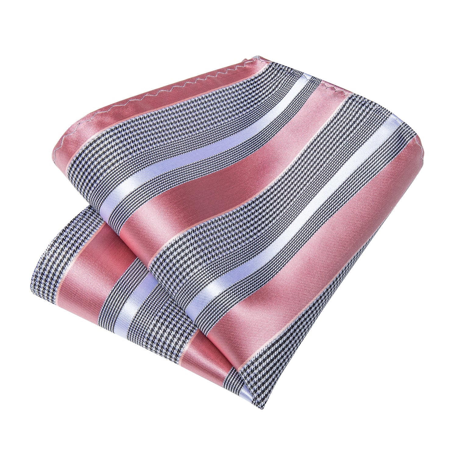 GentCrest Pink Striped Tie Hanky Cufflinks Set - Image 6
