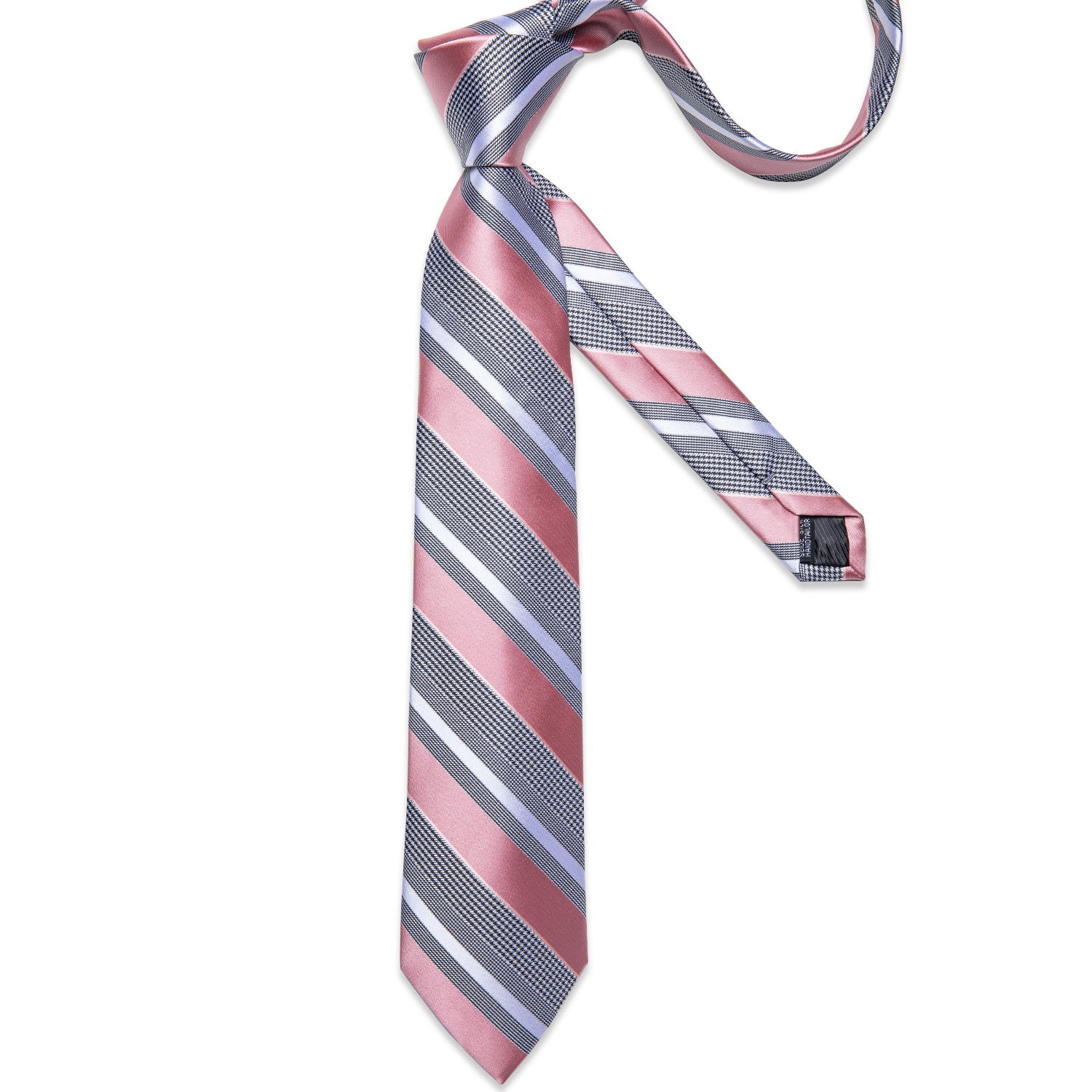 GentCrest Pink Striped Tie Hanky Cufflinks Set - Image 3