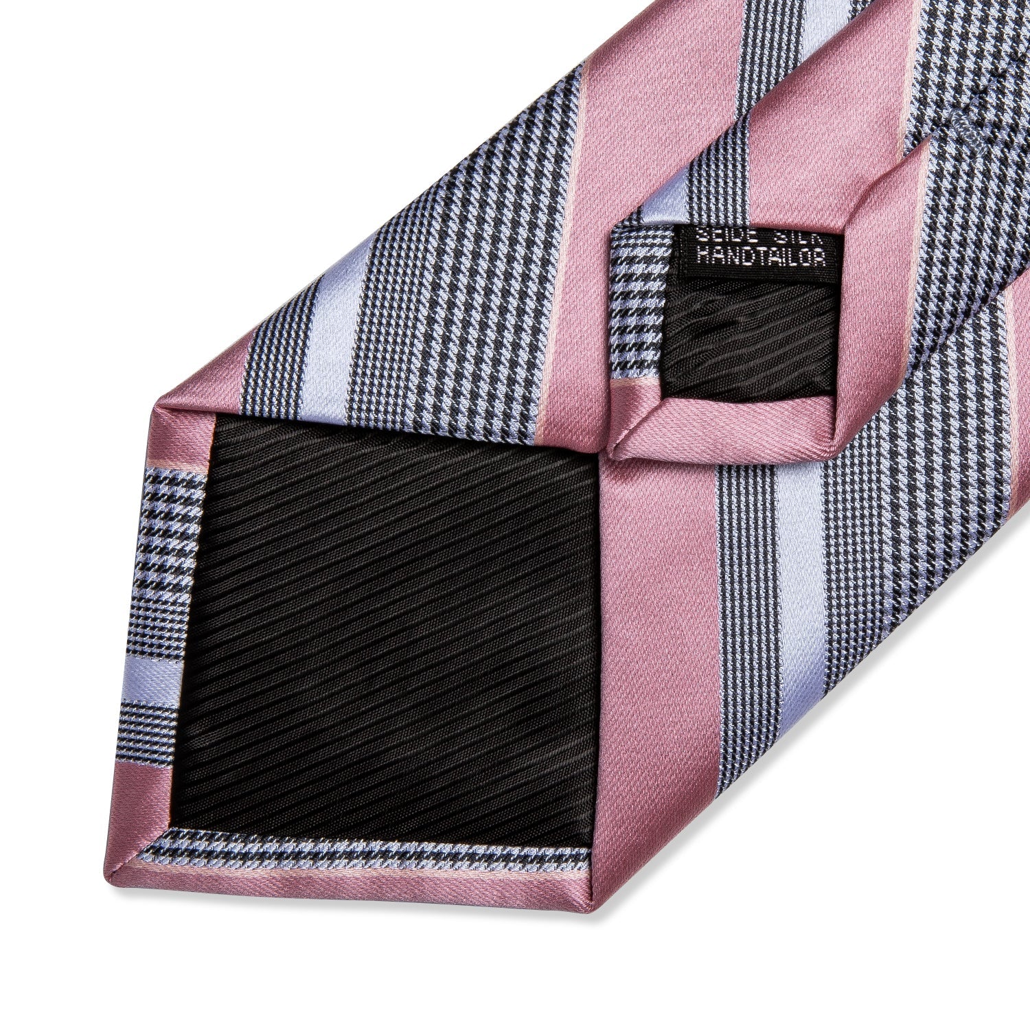 GentCrest Pink Striped Tie with Rings - Image 6