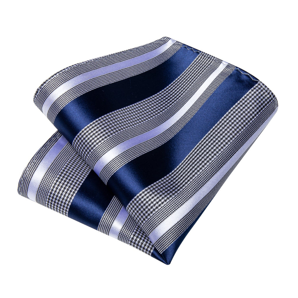 GentCrest Blue Striped Tie with Rings - Image 7