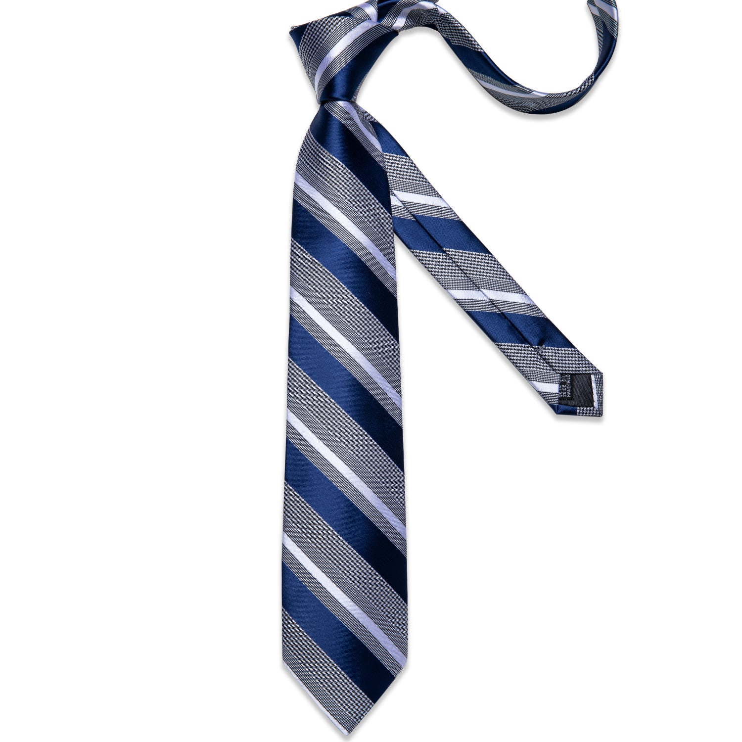 GentCrest Blue Striped Tie with Rings - Image 8