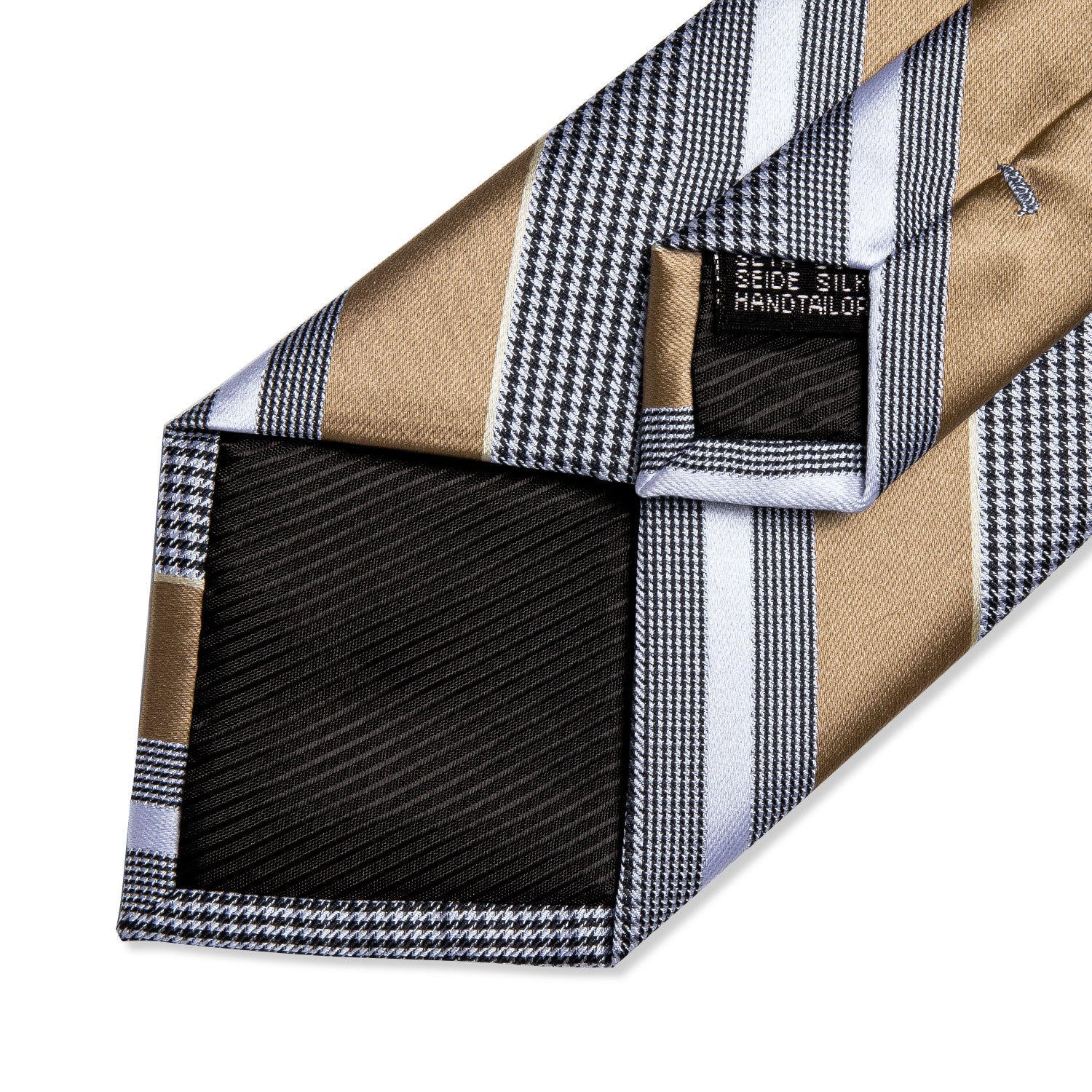 GentCrest Black Striped Tie Hanky Cufflinks Set - Image 4
