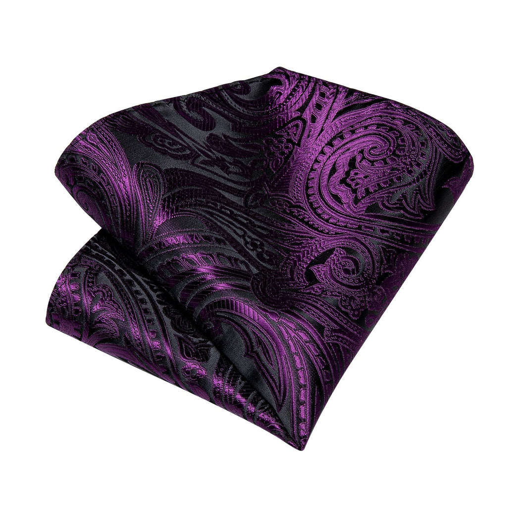 GentCrest Purple Floral Tie Hanky Cufflinks Set - Image 5