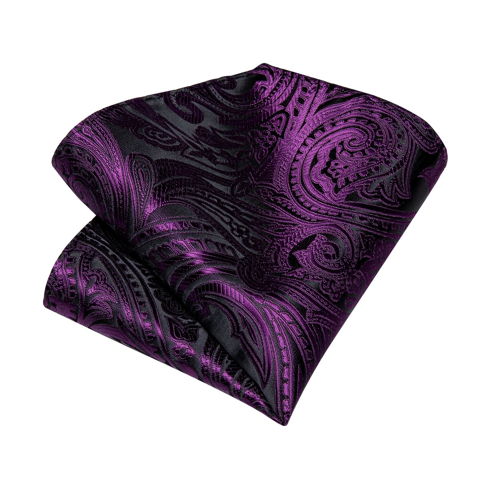 GentCrest Purple Floral Tie Hanky Cufflinks Set - Image 5
