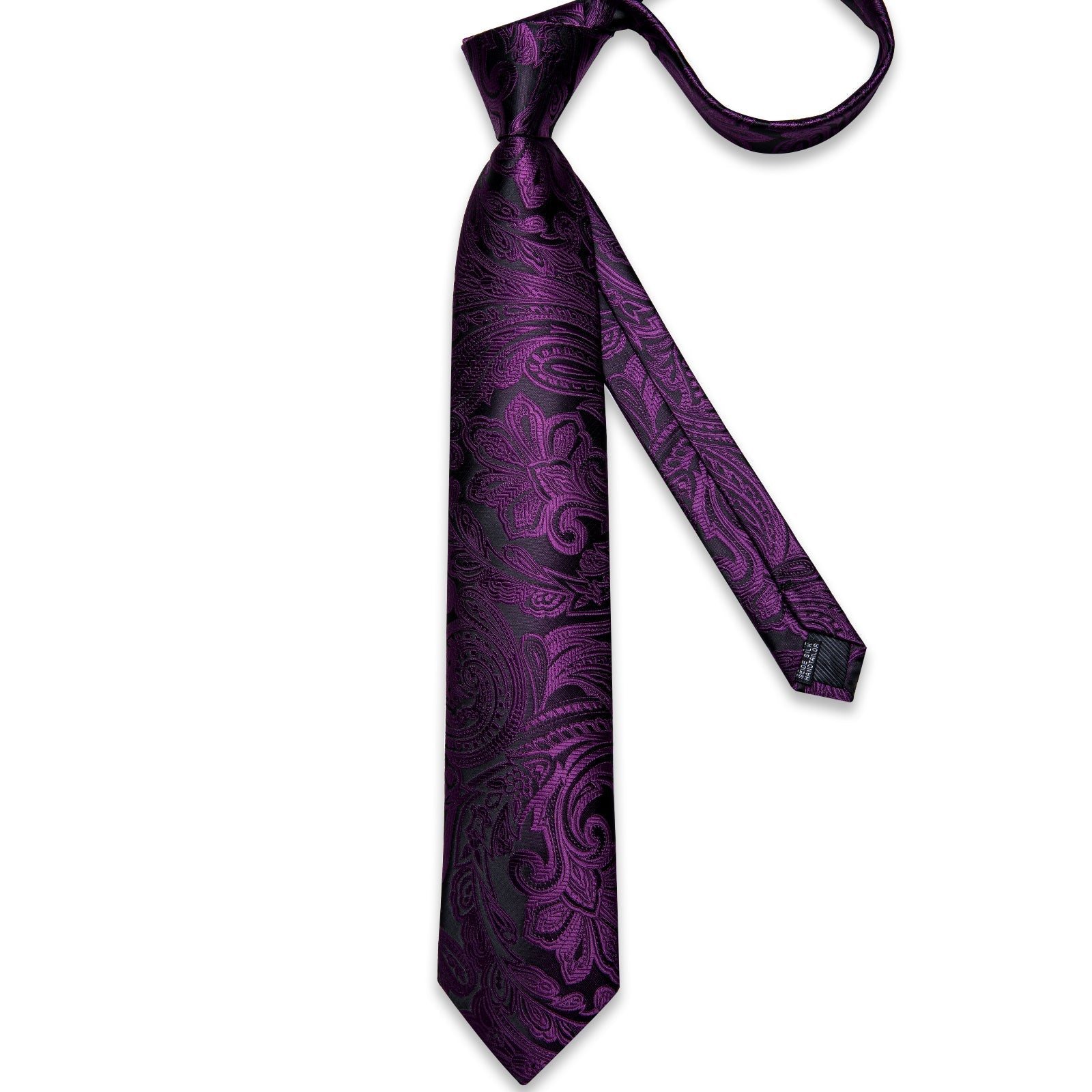 GentCrest Purple Floral Tie Hanky Cufflinks Set - Image 3